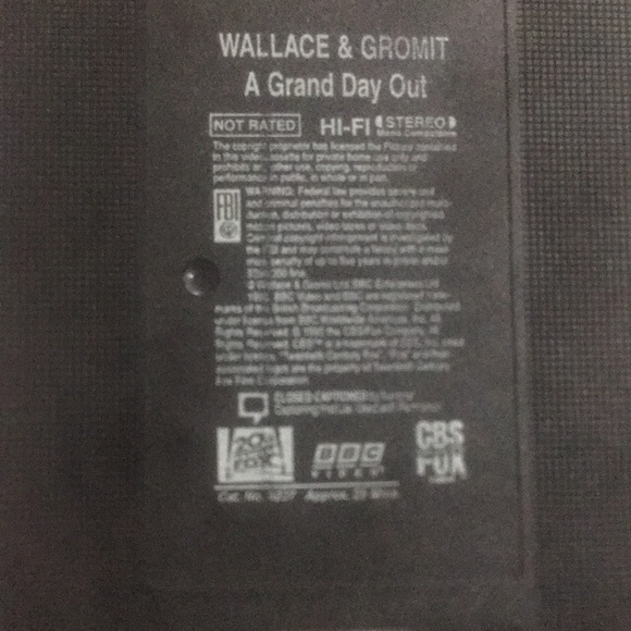 VTG. 1995 VHS#8287 Video Tape. WALLACE & GROMIT. A GRAND DAY OUT. - Picture 7 of 8